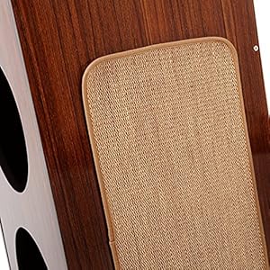 HTZ Cat's Climbing Frame Buco di Gatto Giocattoli per Gatti Doppio Foro Rotondo Letto Cat Legno Cioccolato Pet Letto Cat…