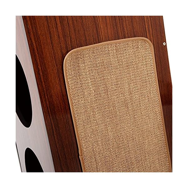 HTZ Cat's Climbing Frame Buco di Gatto Giocattoli per Gatti Doppio Foro Rotondo Letto Cat Legno Cioccolato Pet Letto Cat…