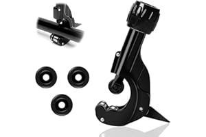 SOYANN Cortador de Tubo Cortatubos Ajustable de 3-35mm, Cortatubos con 3 Cuchillas de repuesto y Desbarbador, Cortadora de Tubos de Cobre Aluminio Inox