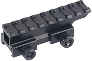 ToopMount Picatinny Rail 8 Slot alzate in Lega di Alluminio in Lega di Alluminio tattico Rail per Fucili Firmly in Posizione con 2 Viti M4 e Dadi