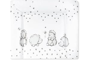 Julius Zöllner® Softy Matelas à langer, souple, 65 x 75 cm, pour table à langer, pour bébé, film imperméable et lavable, fabriqué en Allemagne, certifié Oeko-Tex Standard 100, famille de hérissons