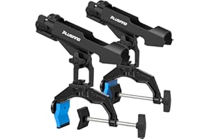 PLUSINNO Paquete de 2 Soportes para caña de Pescar para Barco, Soporte Mejorado para caña de Pescar con Abrazadera ampliada, Innovador diseño en Forma de V Doble, Apto para Pesca de Barco de Tubo