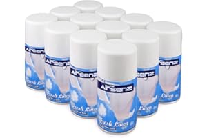 AIRSENZ Air Freshener Aerosol Refill Cans - Automatic Spray Dispenser Refills - 12 x 270ml Cans (Fresh Linen)