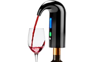 JOQINEER Aérateur de vin électrique, décanteur de vin portable à une touche et pompe de distribution de vin pour vin rouge et blanc Distributeur automatique d'oxydant de vin multi-intelligent