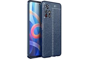 SEAHAI Funda para Xiaomi Redmi Note 11S 5G / Xiaomi Poco M4 Pro 5G, Estuche con Absorción de Impactos y Fibra de Carbono [Silicone Gel Flex], Ultradelgado TPU Bumper Carcasa, Azul
