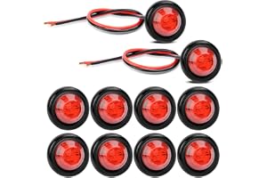 Gebildet 10st Rundavstånd LED Främre Baksidan Indikator Bullet Marker Light för Truck RV Car Bus Trailer Van Caravan Boat(12V