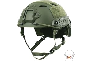QMFIVE Tactical veloce Casco con occhiali Military Tactical Helmet CS Airsoft SWAT Paintball della base di Casco Protettivo