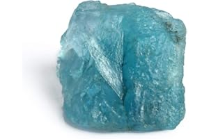 Real Gems 15.50 Ct Natural Rough Aquamarine Gemstone, Healing Crystal, Raw Aquamarine for Wire Wrapping, Rocks and Minerals Stone
