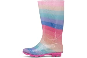 Shoe Zone - Girls Multi Glitter Welly
