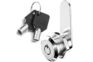 ZiYuya Cerradura tubular de leva con llave igual, cerradura de buzón de cartas, cerradura de armario, cerradura de cajón, cerradura de buzón de correo, cerradura de tocador (25mm)