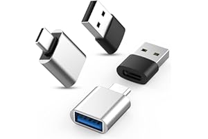 Ticenpe Adaptateur USB C vers USB 3.0 (2 pièces) Adaptateurs USB 3.0 vers USB C (2 pièces), Charge Rapide Data Sync Convertisseur USB Compatible avec iPhone16 15 Plus Pro Max MacBook iPad Air Samsung