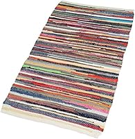 Elitehomecollection 70 x 140 cm &agrave; 100 pour cent recycl&eacute; main multicolore coton chindi tapis de sol, multi-couleur