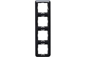 Kopp Abdeckrahmen für senkrechte und waagerechte Installation, 4-fach, Rivo anthrazit, 404415062