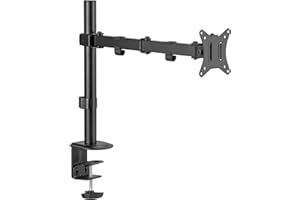 TM Electron Support articulé avec 2 Bras pour écran, VESA jusqu'à 100 x 100, pour écrans de 17" à 32" et jusqu'à 9 kg, Guide pour câbles, Orientation Verticale et Horizontale