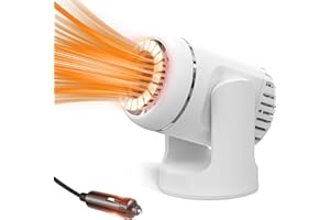 Jaaduem 12V 150W Car Heater, Portable Car Heater, Portable Car Heater Defroster, Vehicle Truck Fan Defogger with 2 in 1 Fast Heating and Cooling Function for Car Winter Window Defroster