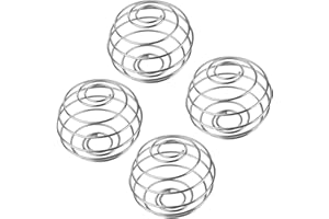 Grizef 4 Stück Edelstahl Protein Shaker, Stainless Steel Mixing Ball Kugel Protein Mixer Sport Fitness Shaker Eiweiß Shaker Bottle Cup Wire Whisk für Protein Blended Getränke (4.5x4.8)