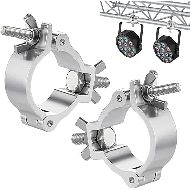 20 Pinces Lumineuses DJ Pliables – Tête Mobile 360°, En Aluminium, Garantie 1 An