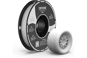ERYONE TPU Filament 1.75mm, 3D Drucker Filament TPU 0.5kg 1 Spool, -0.05mm,95A, Bianca