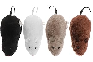 STOBOK Wind up Mäuse Uhrwerk Tier Spielzeug realistisch Aussehende Mäuse Lernspielzeug für Kinder - 4pcs (zufällige Farbe)