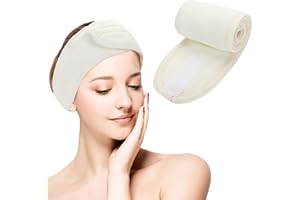 WLLHYF Spa Opaska na twarz regulowana do makijażu mikrofibrowa rozciągliwa naklejka pielęgnacja skóry