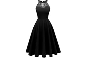 Bbonlinedress Abendkleider elegant für Hochzeit gast festliches Kleid Damen Neckholder Konfirmationskleider Jugendweihe Brautjungfernkleider Cocktailkleid Partykleid