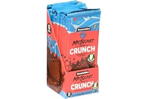 Feastables MrBeast Chocolate Bars/Barras de chocolate (10 x 60 g) - El regalo de chocolate para la verdadera bestia (Milk Chocolate Crunch)