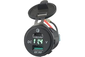 VOOTNIFIG Type-C USB Fast Charger for Kawasaki Versys 650 1000 X300 400 650 Motorcycle Accessory with Relay