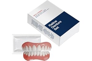 Clawrex Zahnersatz zum Aufstecken, Prothesen Unterfütterung Silikon Gebiss, Silikon Reline Gebiss Set, Zahnersatz zum Aufstecken, Silicone Reline Denture Set, Kosmetische Zähne Temporäre Prothesen