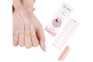 ZAHRVIA Pegatinas de Gel | Línea morada Lámina Pegatinas Uñas Gel | 20 Pcs Gel Semicurado de Pegatinas | Adhesivos para Uñas de Gel, Envolturas de Esmalte de Gel para Uñas (Requiere Lámpara UV/LED)