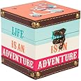 Chumbak Storage Boxes (Coral, Life Is An Adventure), Engineered Wood