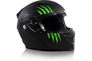 Finest Folia Naklejki na kask, zestaw 2 sztuk, 7,5 x 7,5 cm, naklejka z pazurami, dekoracja na motocykl, kask samochodowy, motocykl, motocykl, zarysowania, wodoodporne, K173