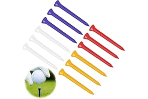 LEIBOCHAO Cojín de Goma de Golf Tees Duradero Camisetas de Manga Larga Camisetas de Golf de plástico Multicolores Prácticas Profesionales de Golf de para golfistas, Paquete de 12 Piezas
