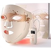 RENPHO LED Face Mask with 324 LED, 630nm &amp; 850nm, Gift Women | Red, Blue and Infrared Light, Soft Silicone Design, Rechargeab