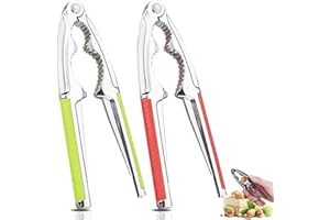Walnut Cracker,Forreen 2 Pcs Nutcracker Heavy Duty Sturdy Multifunctional Durable Nut Crackers Perfect Kitchen Tool with Non-Slip Handle for Walnuts Pecan Nuts Hazelnuts Almonds Brazil Nuts