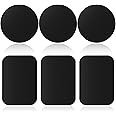 Rouclo Calamita per Cellulare Auto [6 Pezzi], Placche Metallo Universale Adesivo per Porta Cellulare Auto/Supporto Telefono M