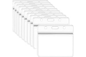 YOOSSO 10 Piezas Funda Tarjeta Identificación, Porta Tarjetas Identificativas Horizontal Card Holder para Tarjetas de Identificación Tarjetas Tarjetas de Autobús Estudiantes (10x8cm)