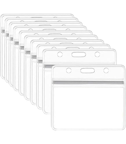 Djois Ausweishüllen 30 Stück Horizontal - Transparent Für Unternehmen & Events