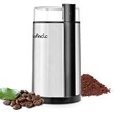 Wancle Electric Coffee Grinder, Seed Grinder, One Touch Coffee Grinder (for Beans, Spices, Etc.) with Cleaning Brush