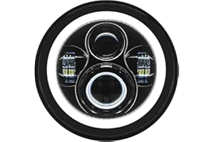 Hogworkz® 7 Inch LED Halomaker™ Headlight - Daymaker Replacement Compatible with Harley Davidson Street Glide Road King Electra Glide Ultra Softail - Black