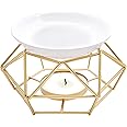 Gold Wax Melt Burner, Oil Burners for Essential Oils with Ceramic Bowl, Home Decor Wax Burner Scentsy Diffuser