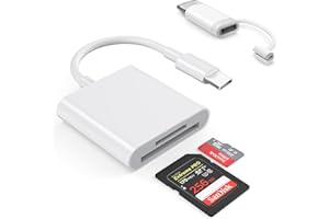 SHUXIA 1pcs SD Card Reader for iPhone iPad,SD to USB C Adapter,USB C SD Card Reader for MicroSD/SD,2 in 1 SD/TF Camera Memory Card Compatible with iPhone/iPad/Macbook/Android Phones/Camera,Plug and Play
