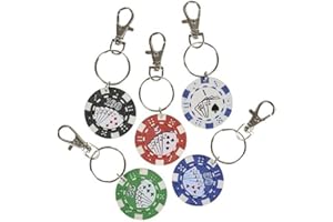 RHODE ISLAND NOVELTY Rhode Island (KCPOKER) Portachiavi con chip da poker (confezione da 12)