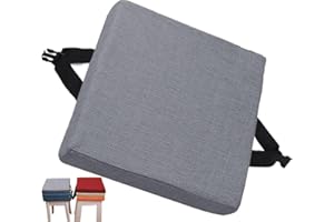 HKJGNH Cuscino per Sedia Cucina con Fibbia Antiscivolo, 25/28/40/35/30/45/50/55cm, 3/5/8 Spessori, Cuscini di Seduta da pranzo per sedie da Ufficio, sgabelli giardino, interni, casa(Color 2,55x55x3cm)