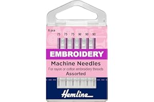 Hemline Sewing Machine Needles - Embroidery - Assorted 75/90 108.99