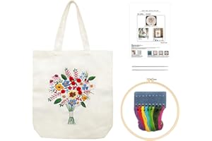 DHSBGWSX 1 Juego De Bolsa De Kit De Bordado, Bolsa De Bordado Casera, Bolsa De Patrón De Bordado, Traje De Bordado, Juego De Bolsa De Lona DIY Bordada