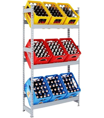 Simonrack Regal Montageset - 40 Schrauben + 4 Füße + Muttern Stahl Verzinkt