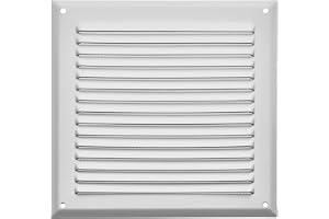 SOTECH ventilationsgaller i aluminium 190 x 190 mm vit med myggnät Ventilationsgaller för skruvmontering