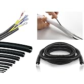 10mm Wiring Hiding Arrangement Spiral Slit Hose Black Color (10 Meters)