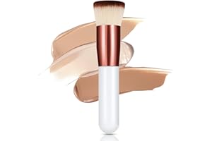 GlasFlength Pennello Fondotinta Liquido, Pennelli Make Up Pennello per Fondotinta Flat Top Pennelli Kabuki a Punta Piatta Pennelli Trucco Professionale Strumenti per Fondotinta Liquido Correttore