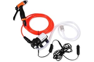 YOSOO Lavado Portátil para Coche Eléctrico, 12 V, 80 W, Kit de Alta Presión, Bomba de Agua de Limpieza para Animal Doméstico, Ventana, Riego y Camping